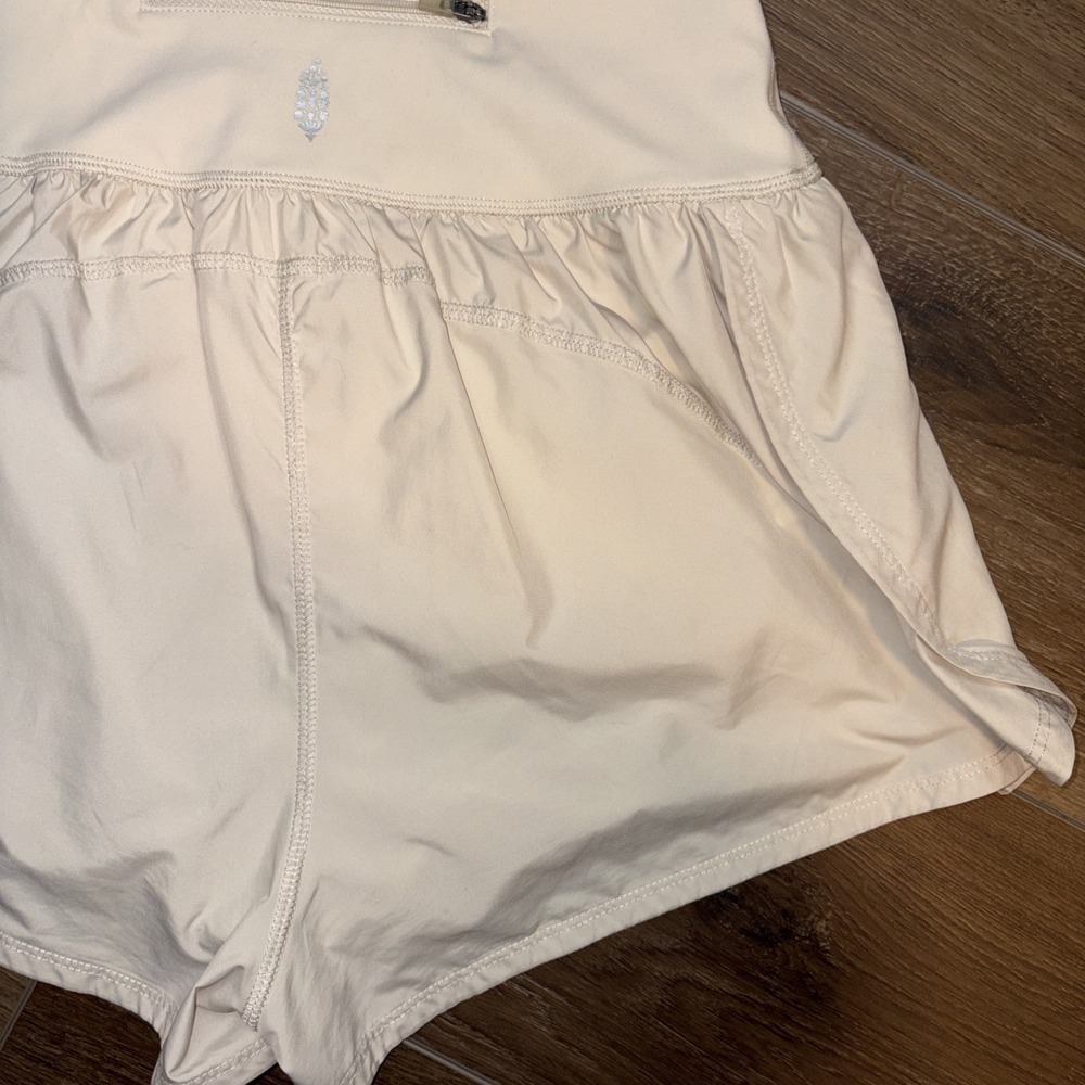 Free People x FP Movement Righteous Runsie Romper Athletic Work Out Taupe Small - Picture 7 of 8